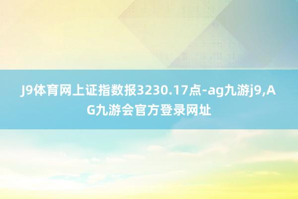 J9体育网上证指数报3230.17点-ag九游j9,AG九游会官方登录网址