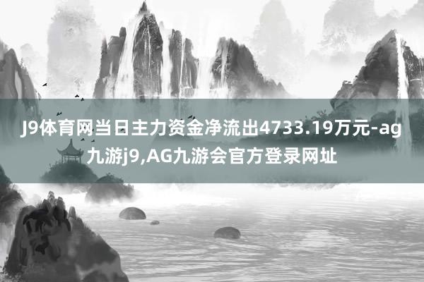 J9体育网当日主力资金净流出4733.19万元-ag九游j9,AG九游会官方登录网址