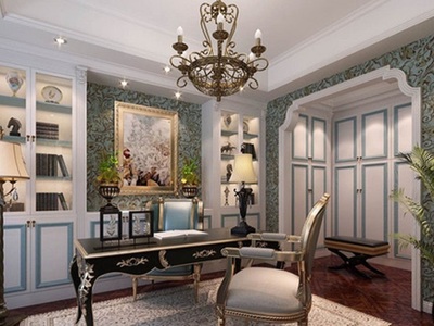 武漢武漢國博新城歐式四居室裝修效果圖_199平米13萬裝修設(shè)計案例