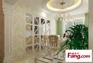 合肥宜興南里西式古典二居室裝修效果圖 76平米6萬裝修設(shè)計案例 合肥房天下家居裝修網(wǎng)